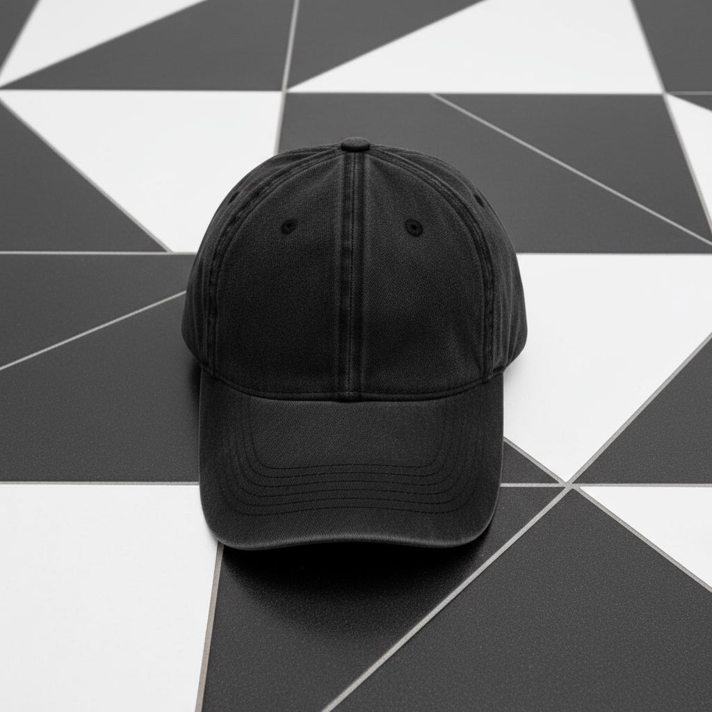 Cap black washed