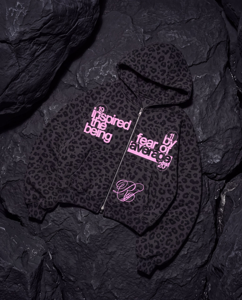 Fear of average leopard zip-up