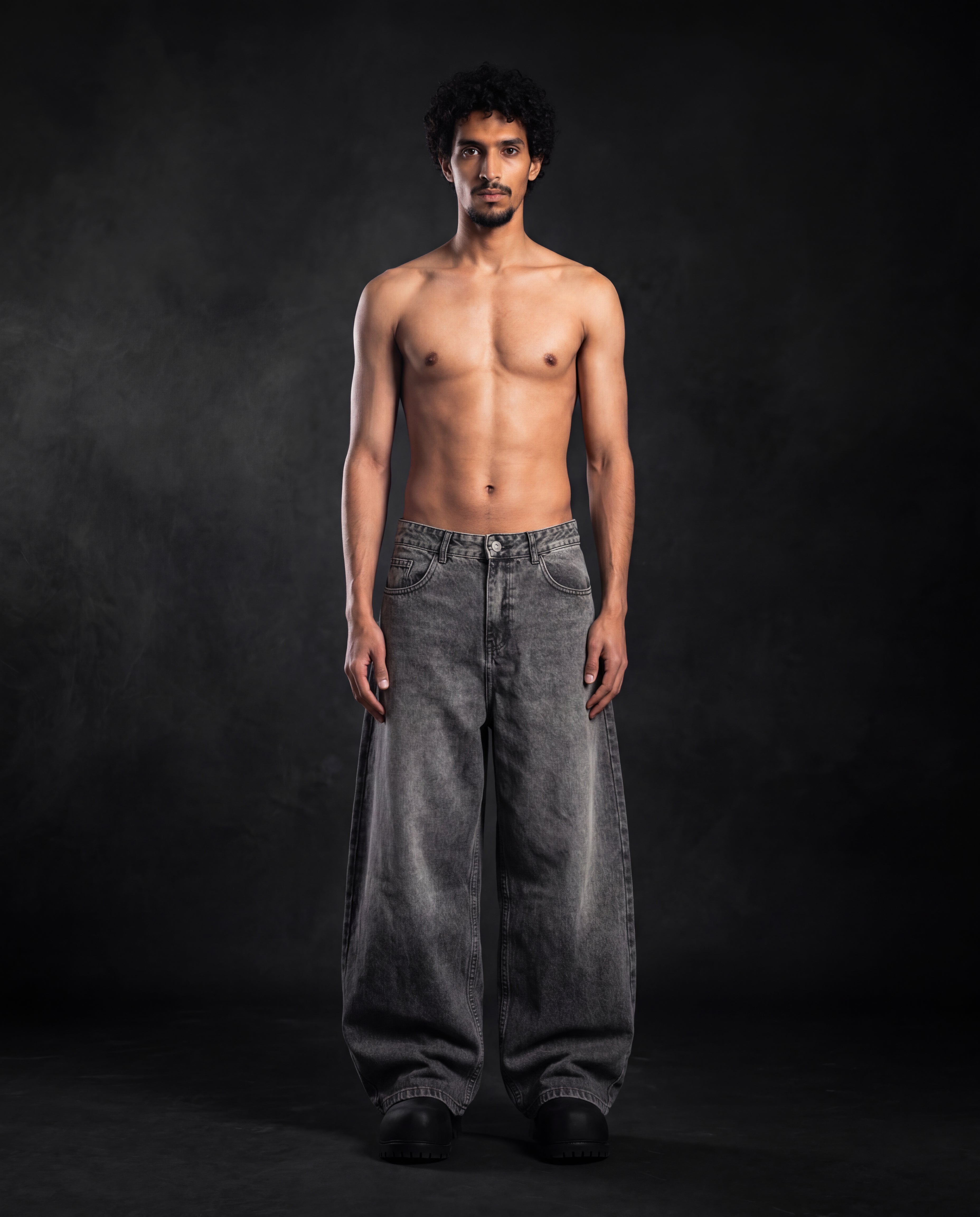 Dark-gray BAGGY jeans