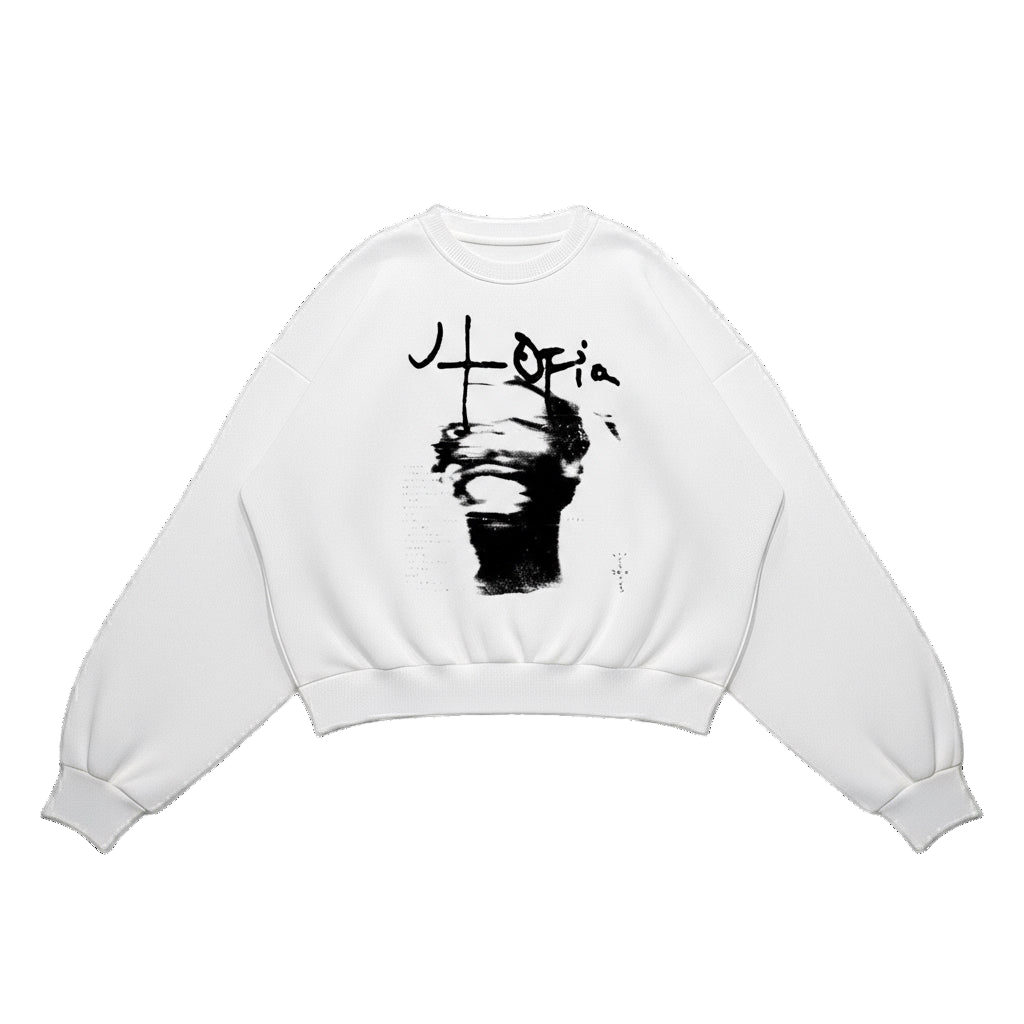 Utopia white crewneck v2