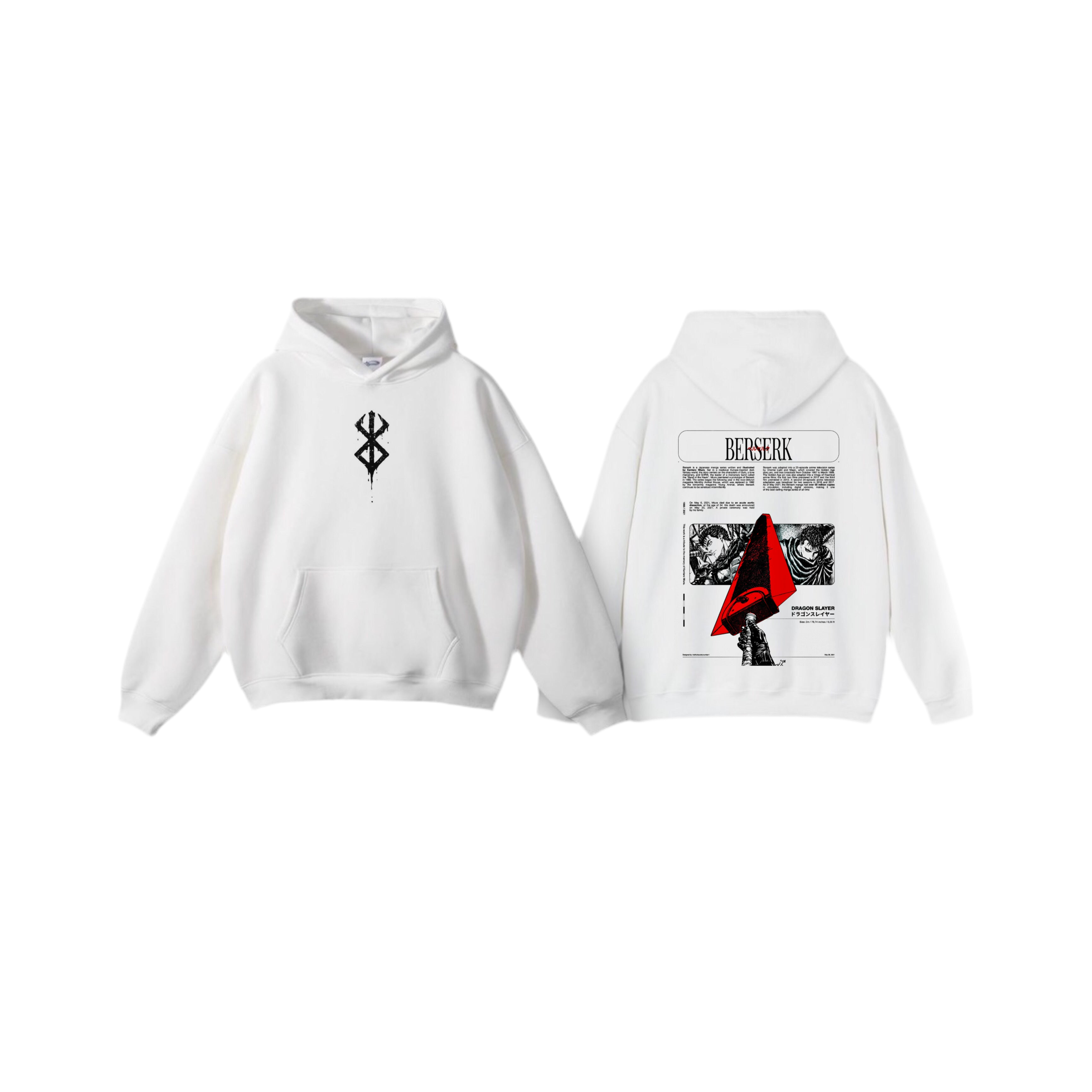 Berserk white hoodie v2