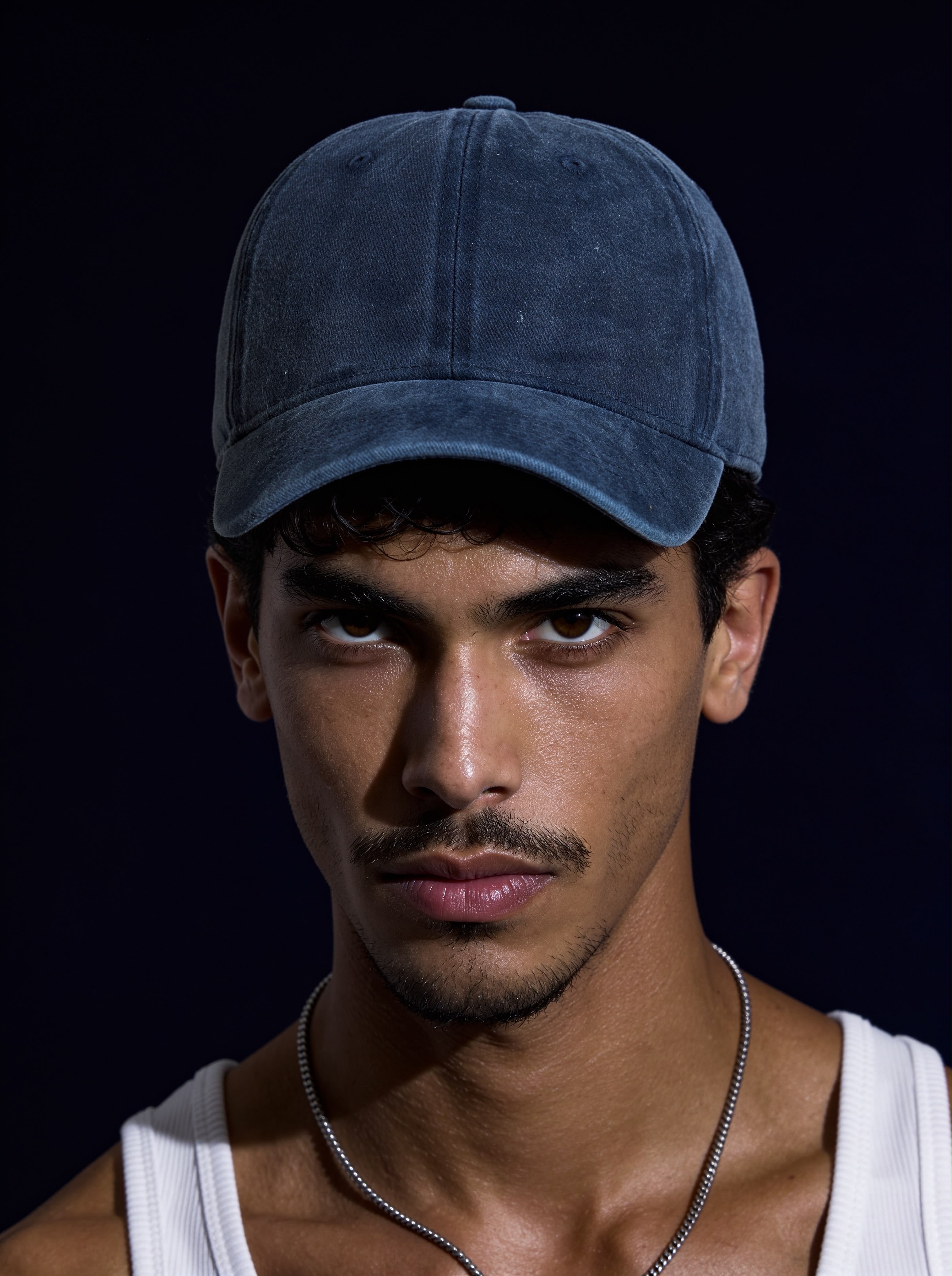 Cap blue washed