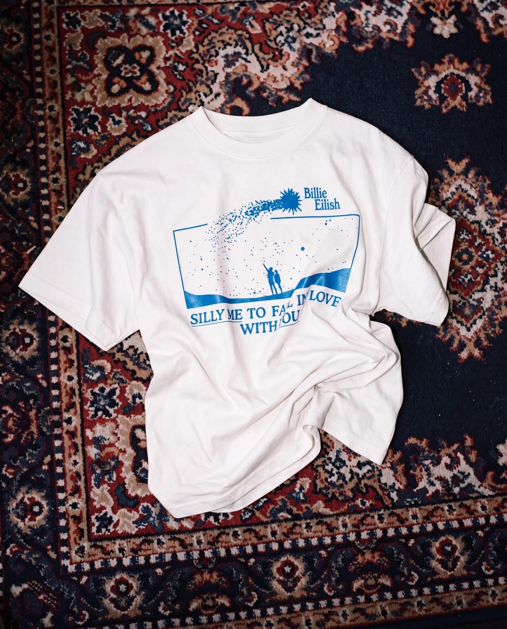 Billie eillish white t-shirt v3
