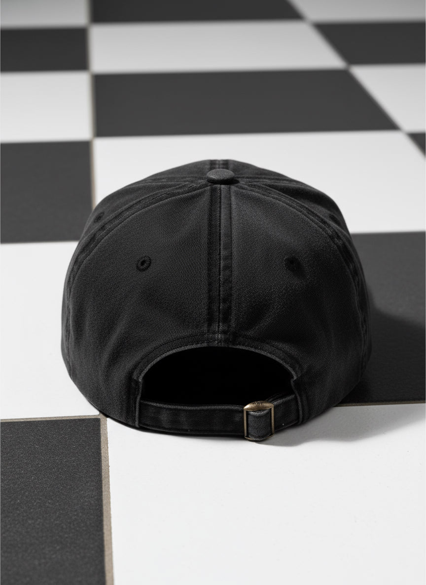 Cap black washed