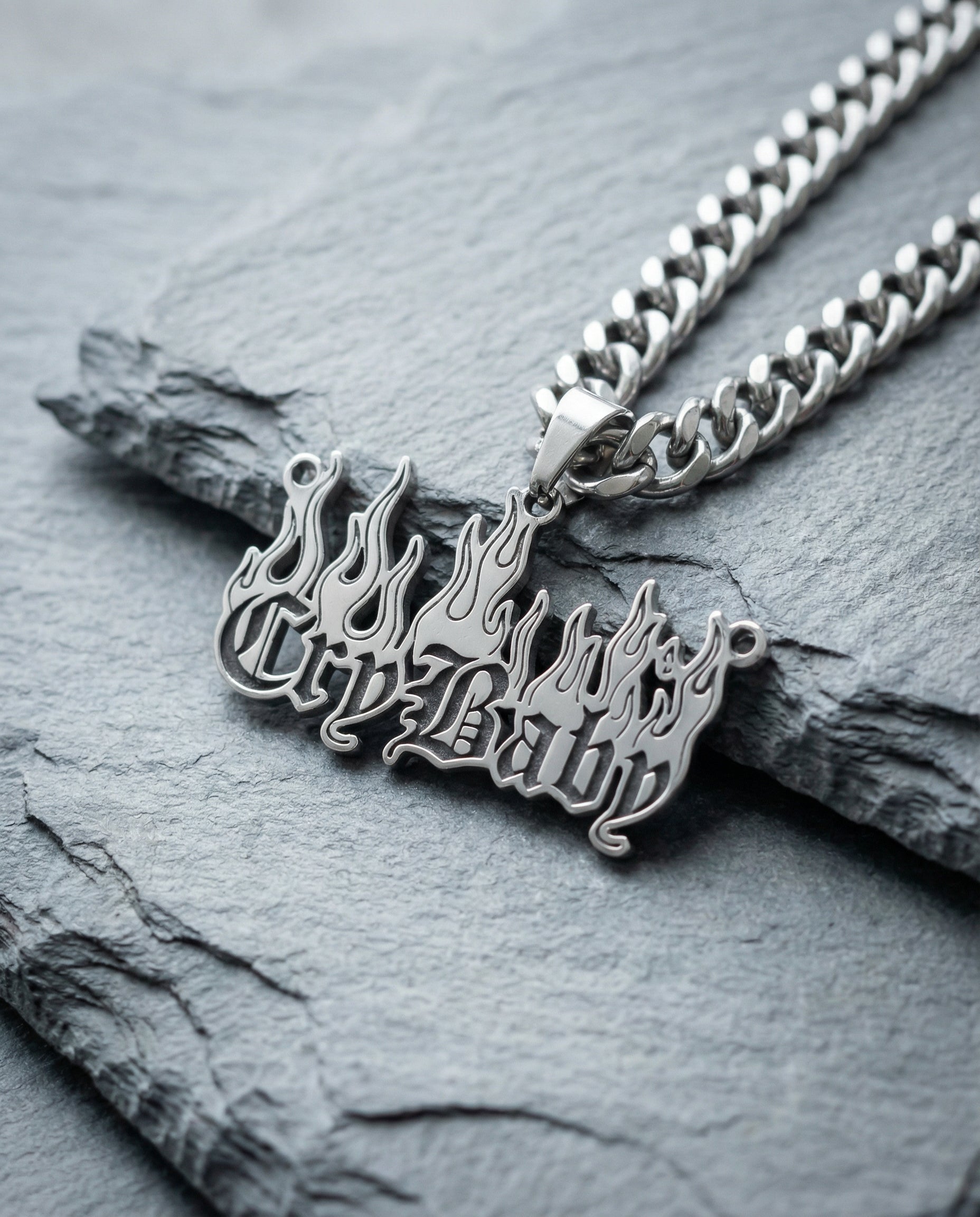 Crybaby flame necklace