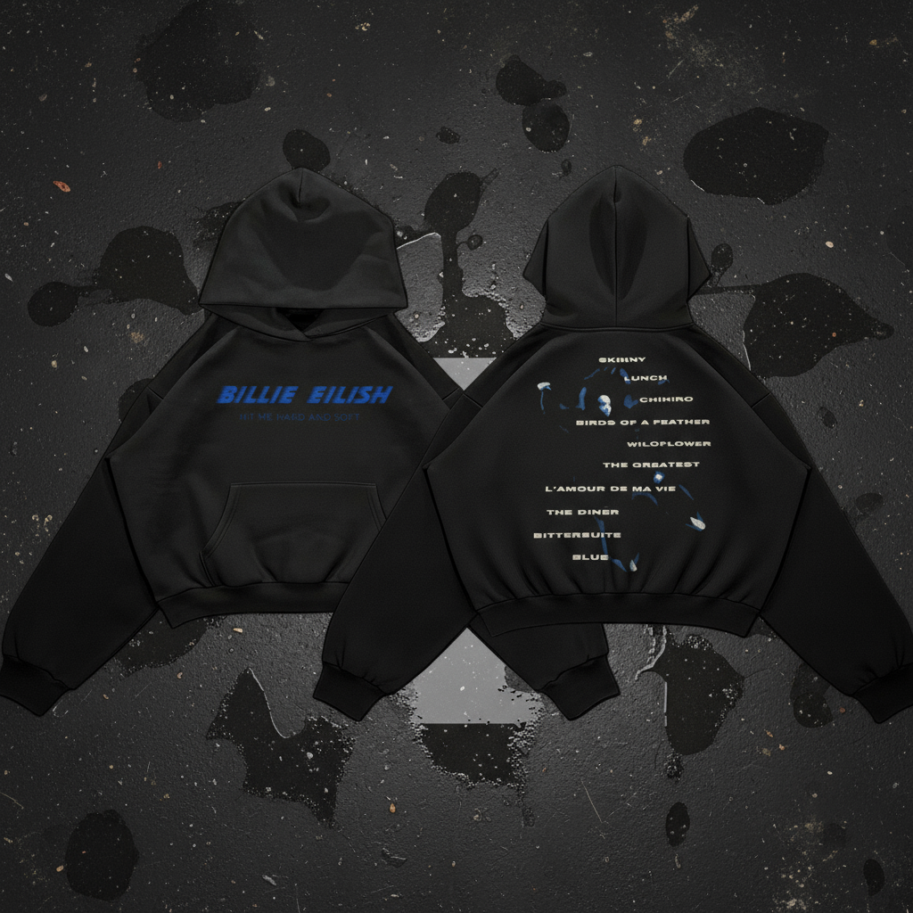 Billie eilish black hoody boxy fit