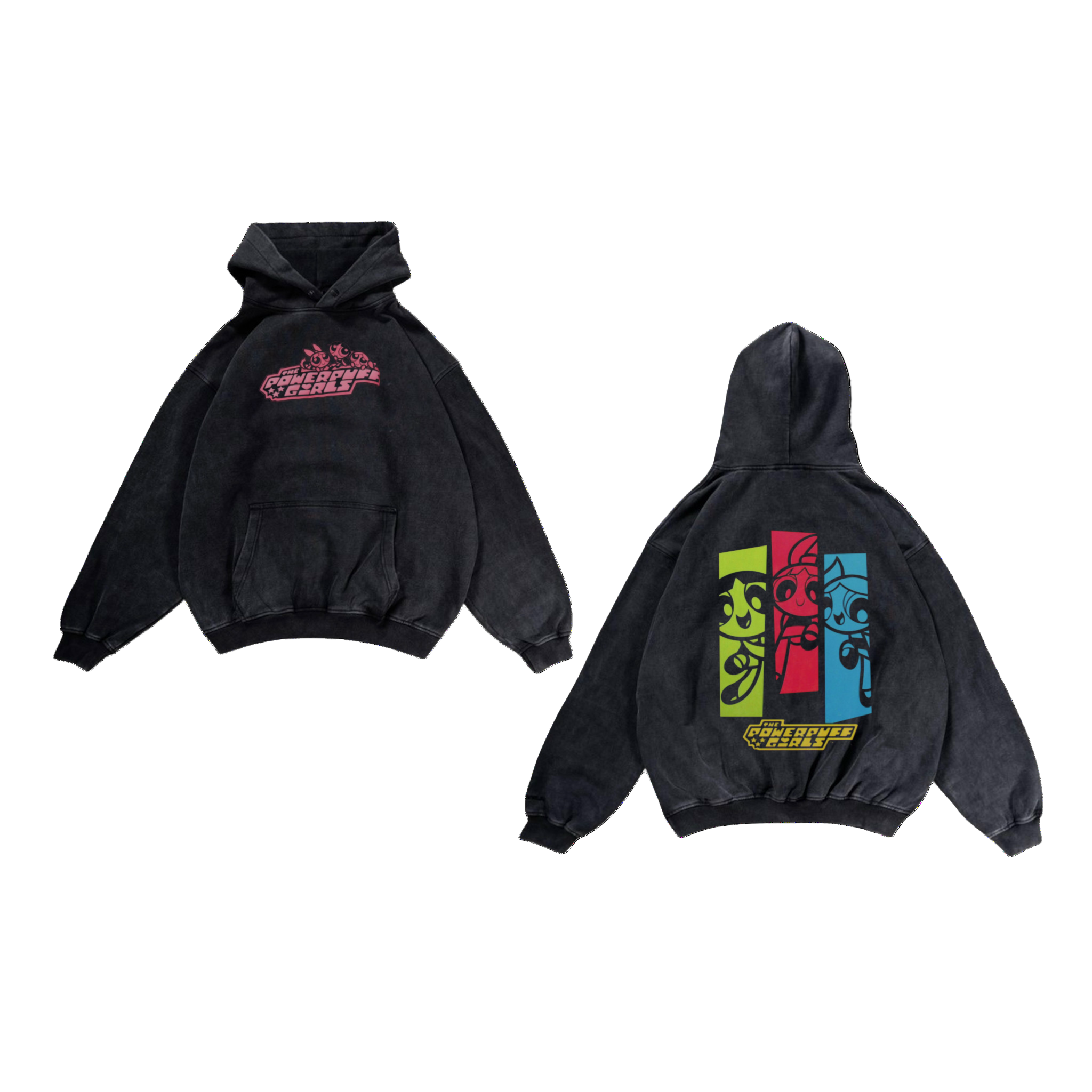 Power puff gorls washed hoodie