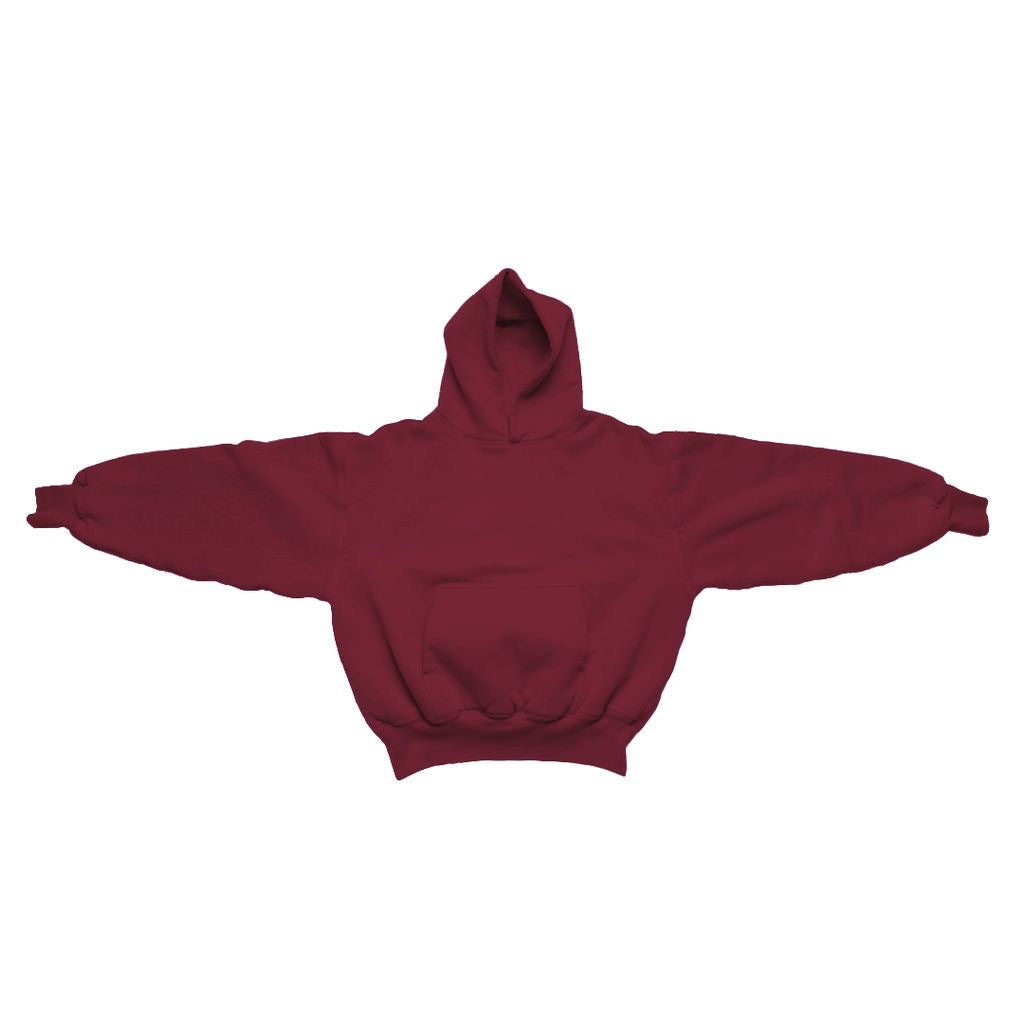 Burgundy hoodie boxyfit