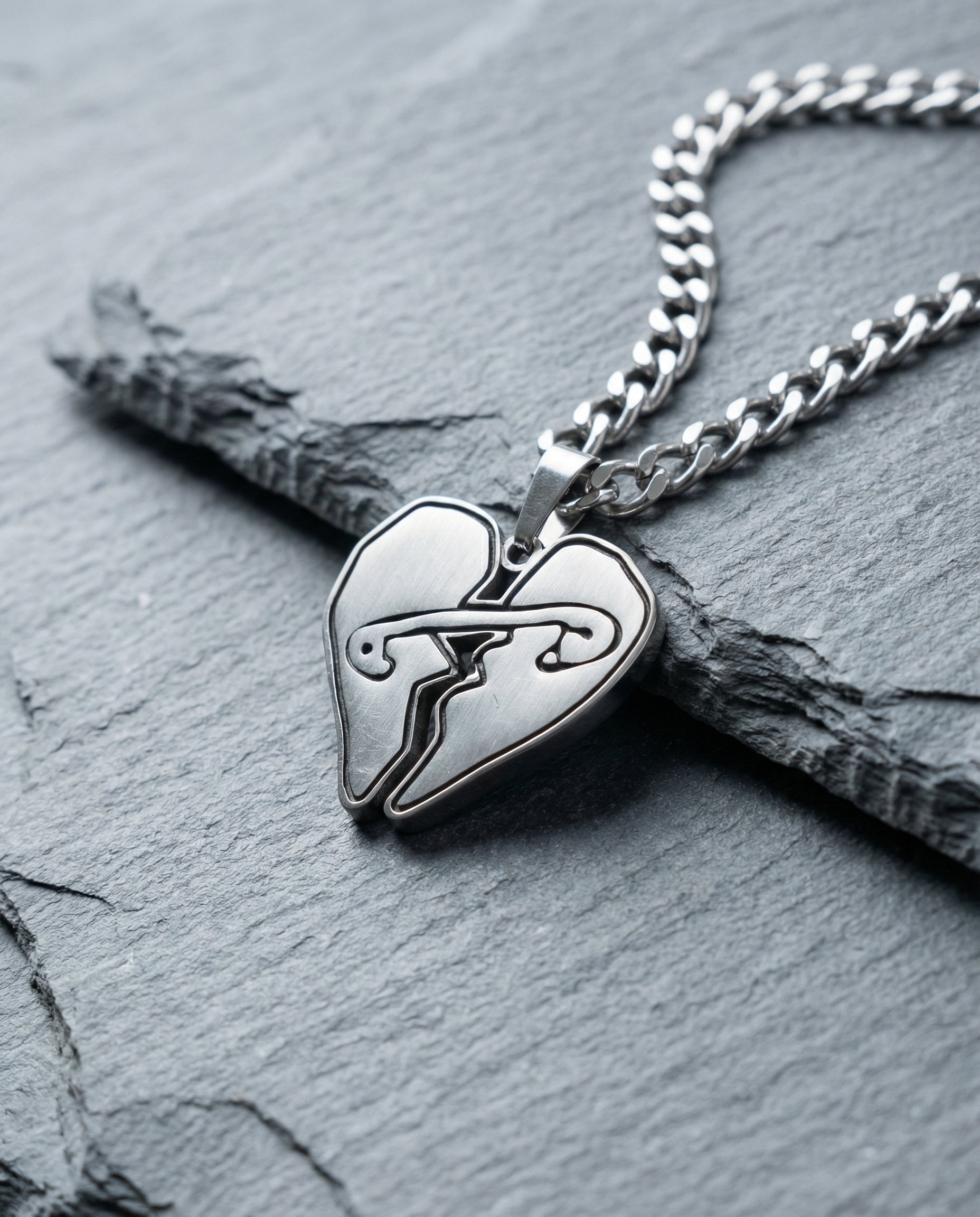 Broken heart necklace