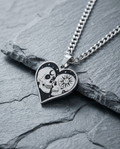 Moon and sun skull heart