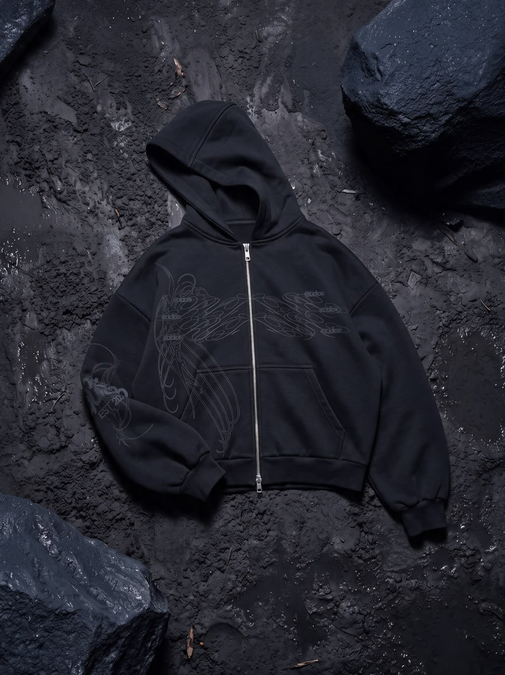 Cipher zip hoodie