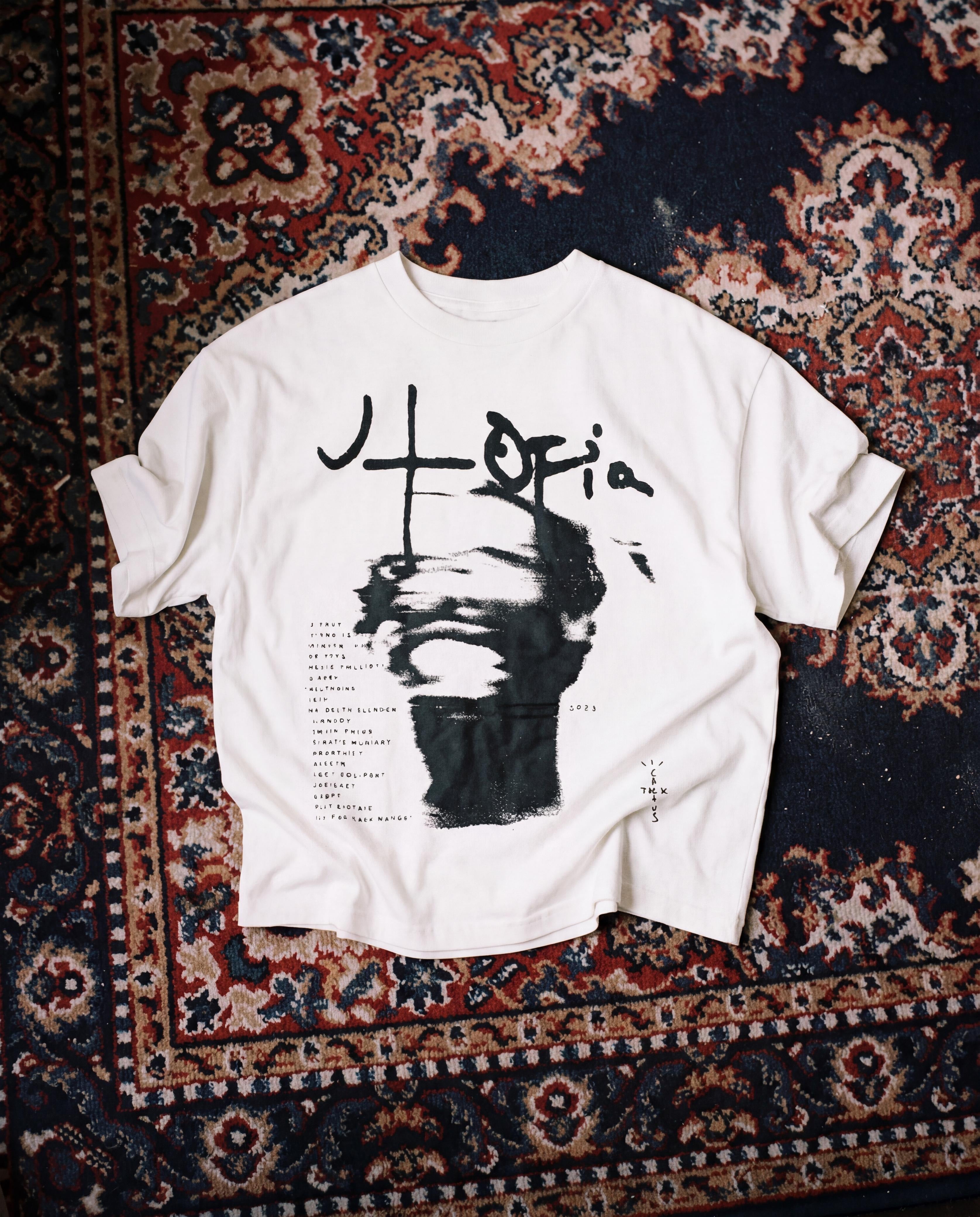 travis scott white t-shirt