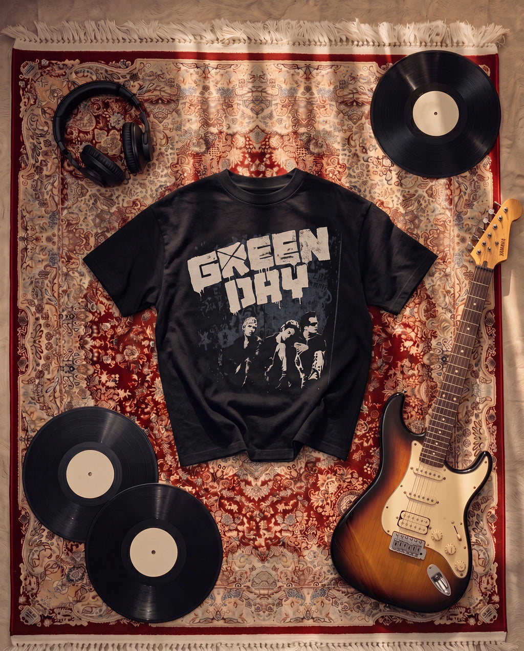Green day black t-shirt