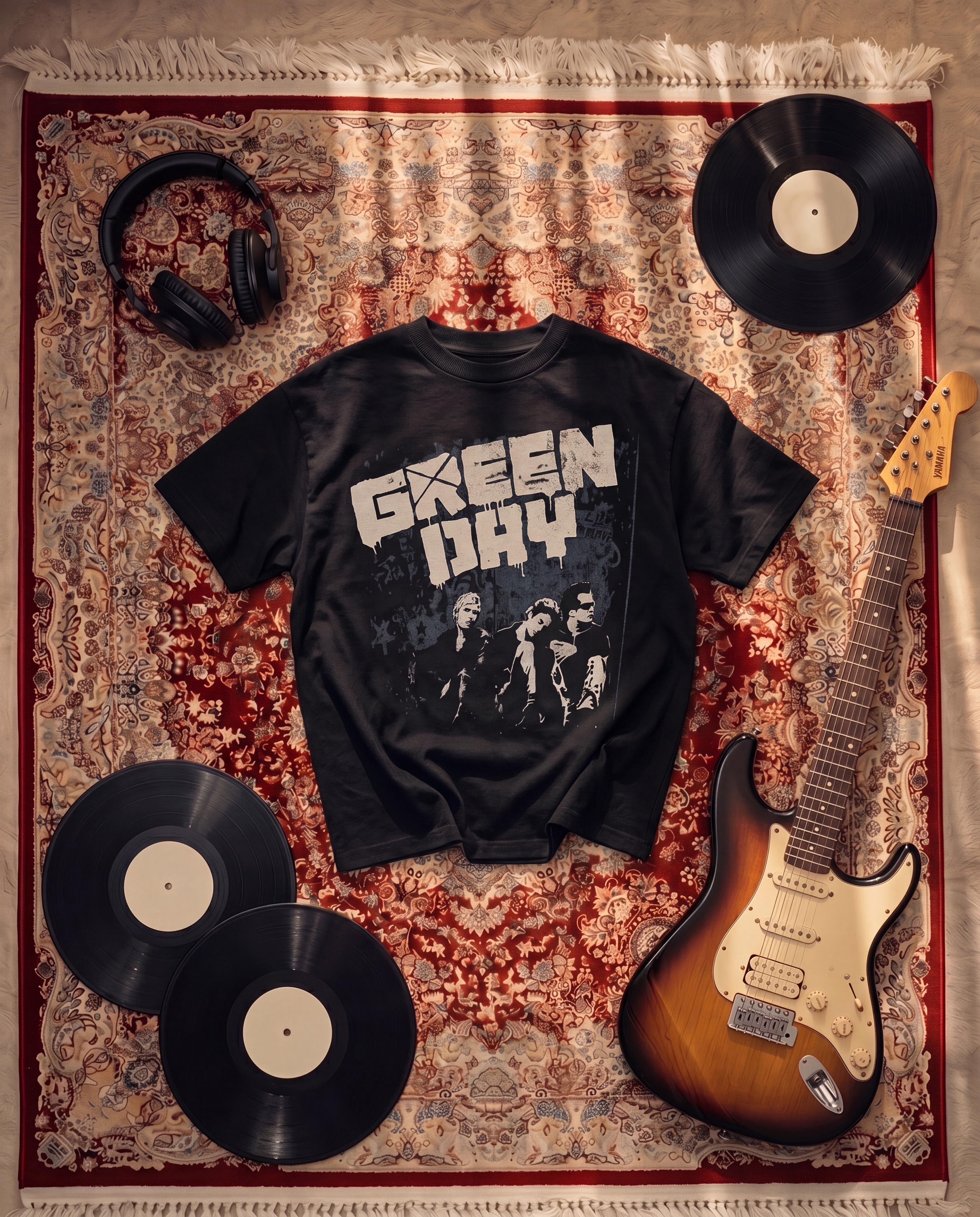 Green day black t-shirt