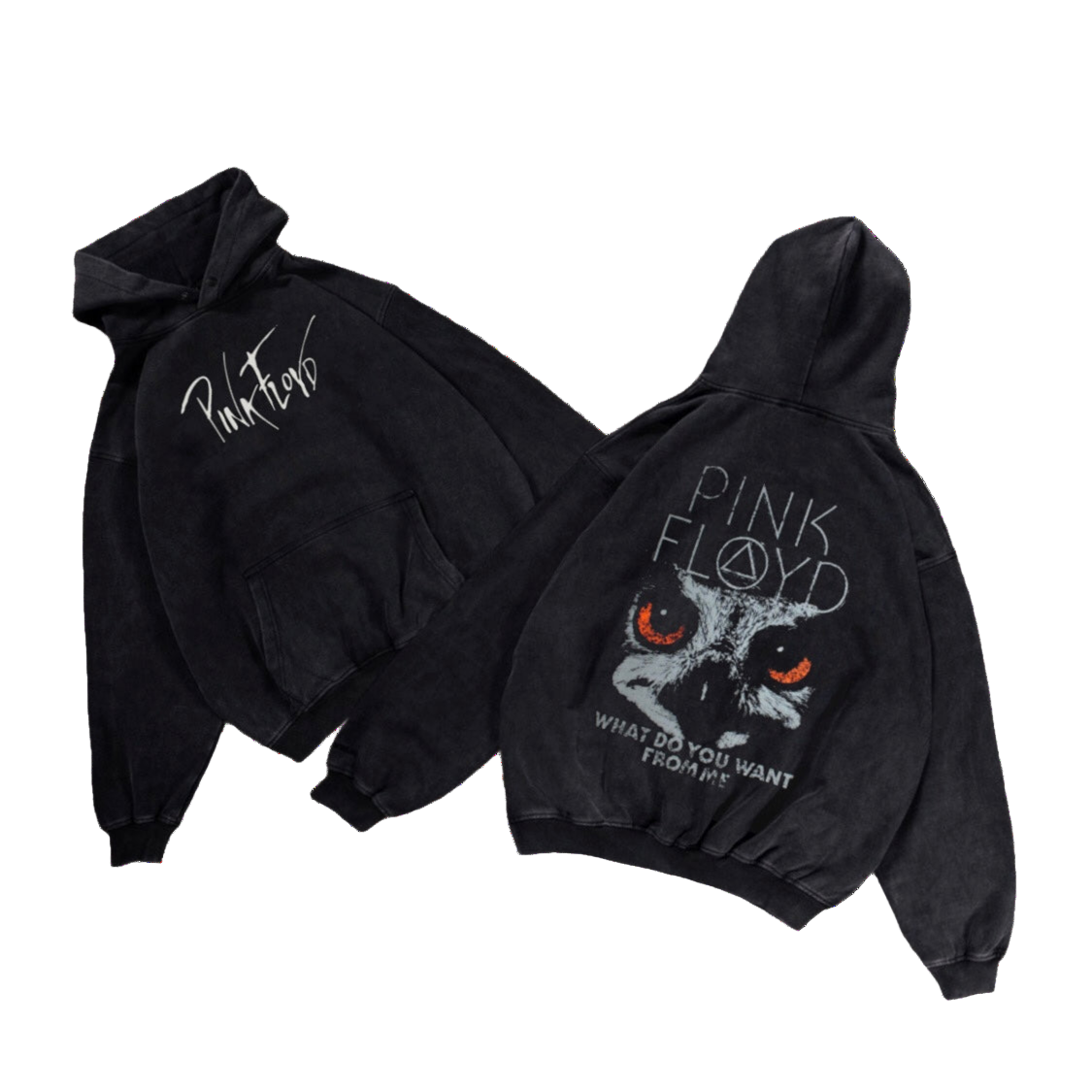 Pink floyd washed hoodie v1