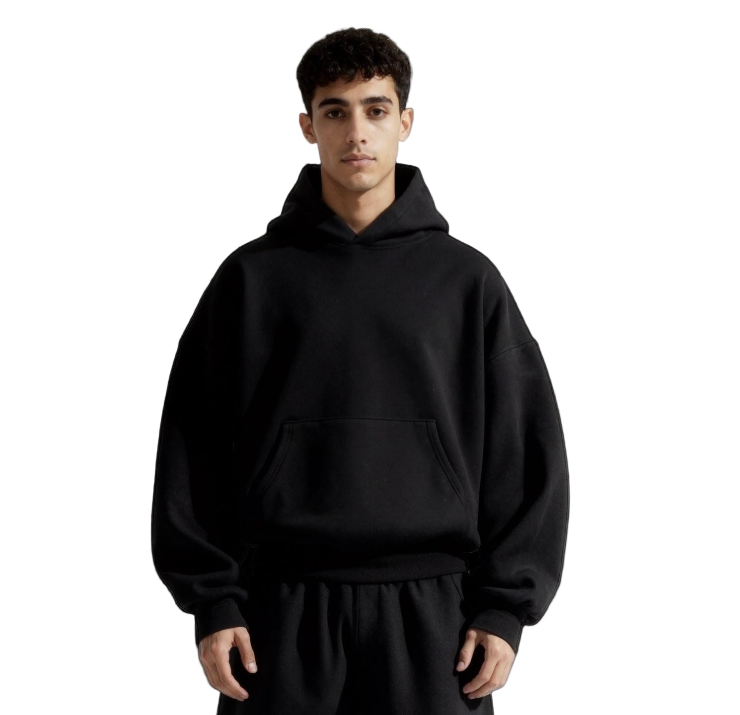 Black hoodie boxyfit