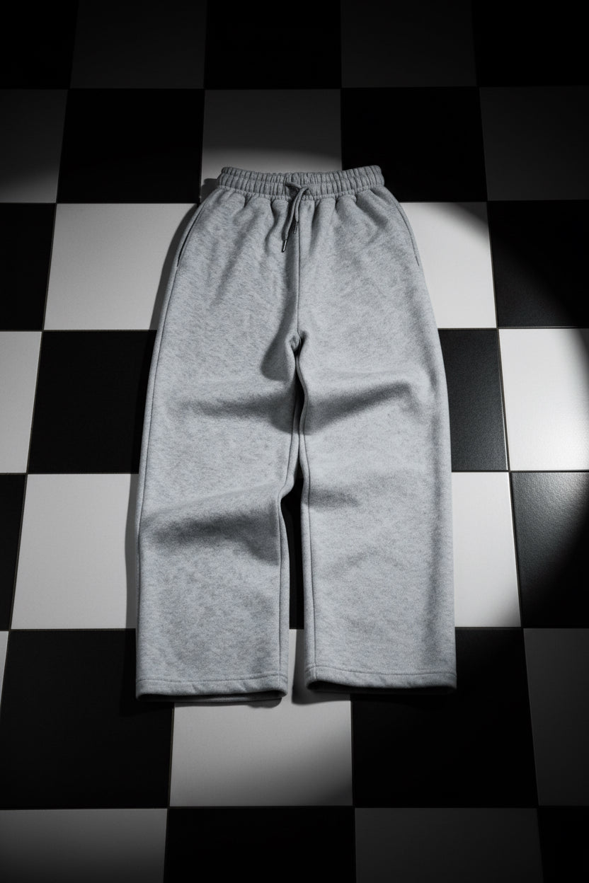 Wide leg sweatpants light gray