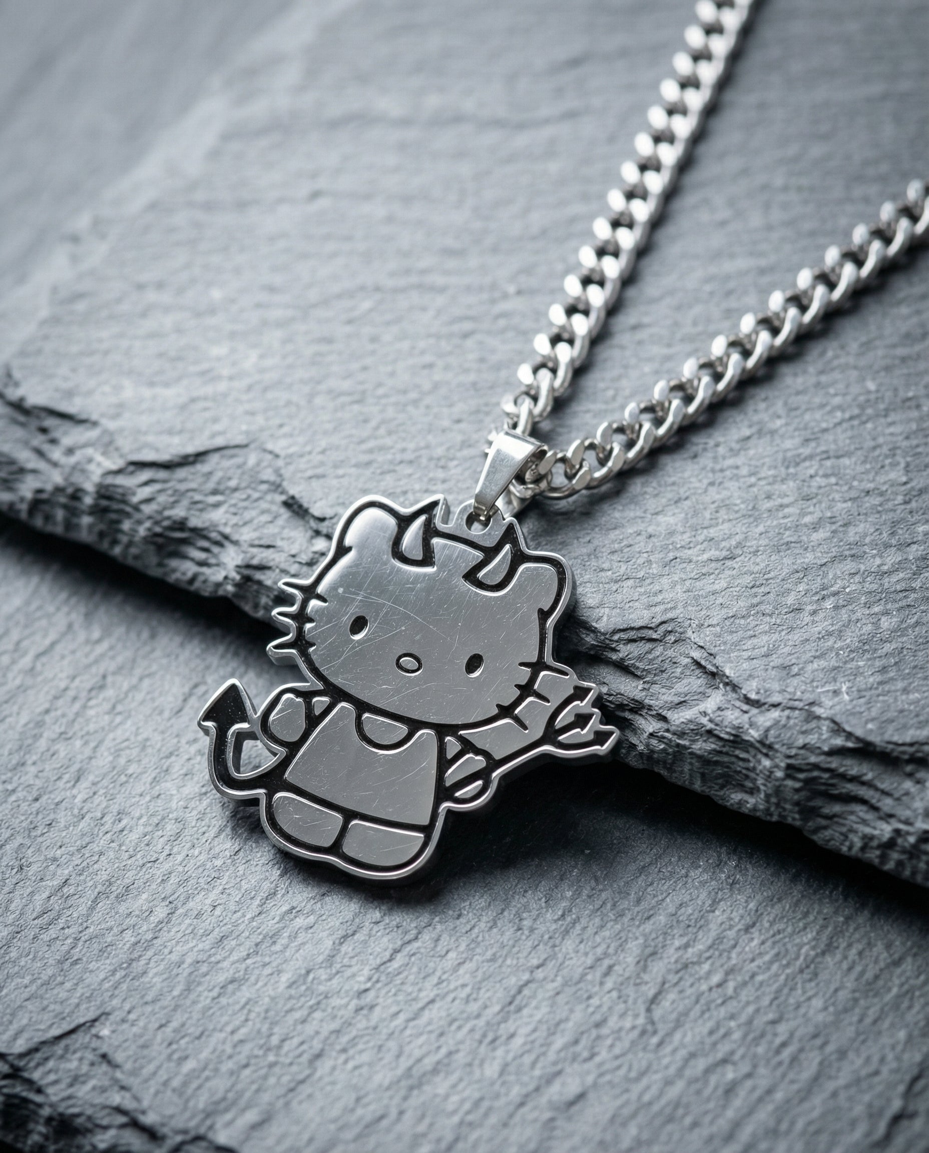 Devil hello kitty necklace