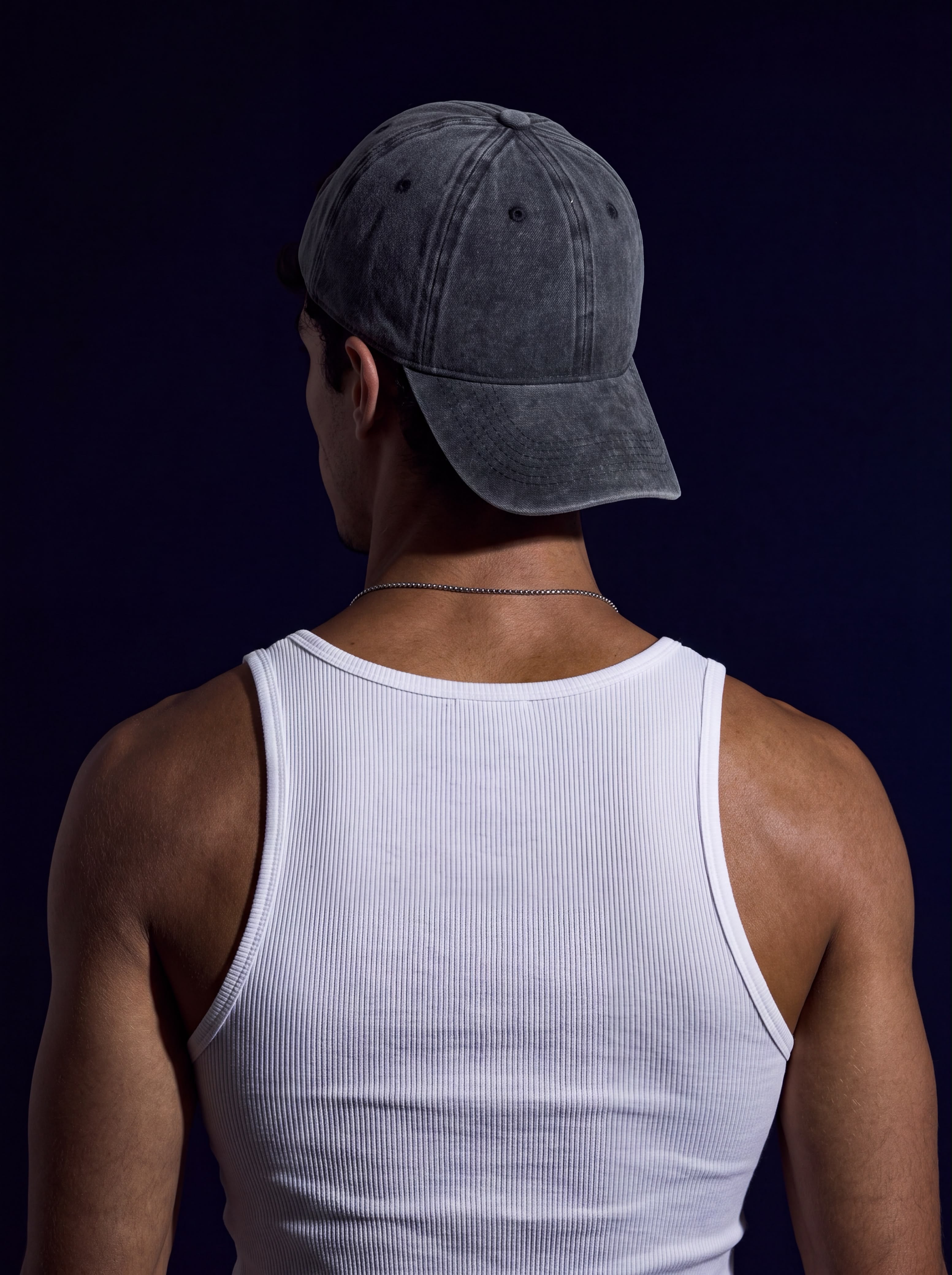 Cap black washed