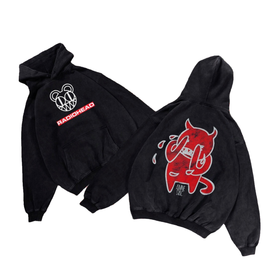 Radio head washed hoodie