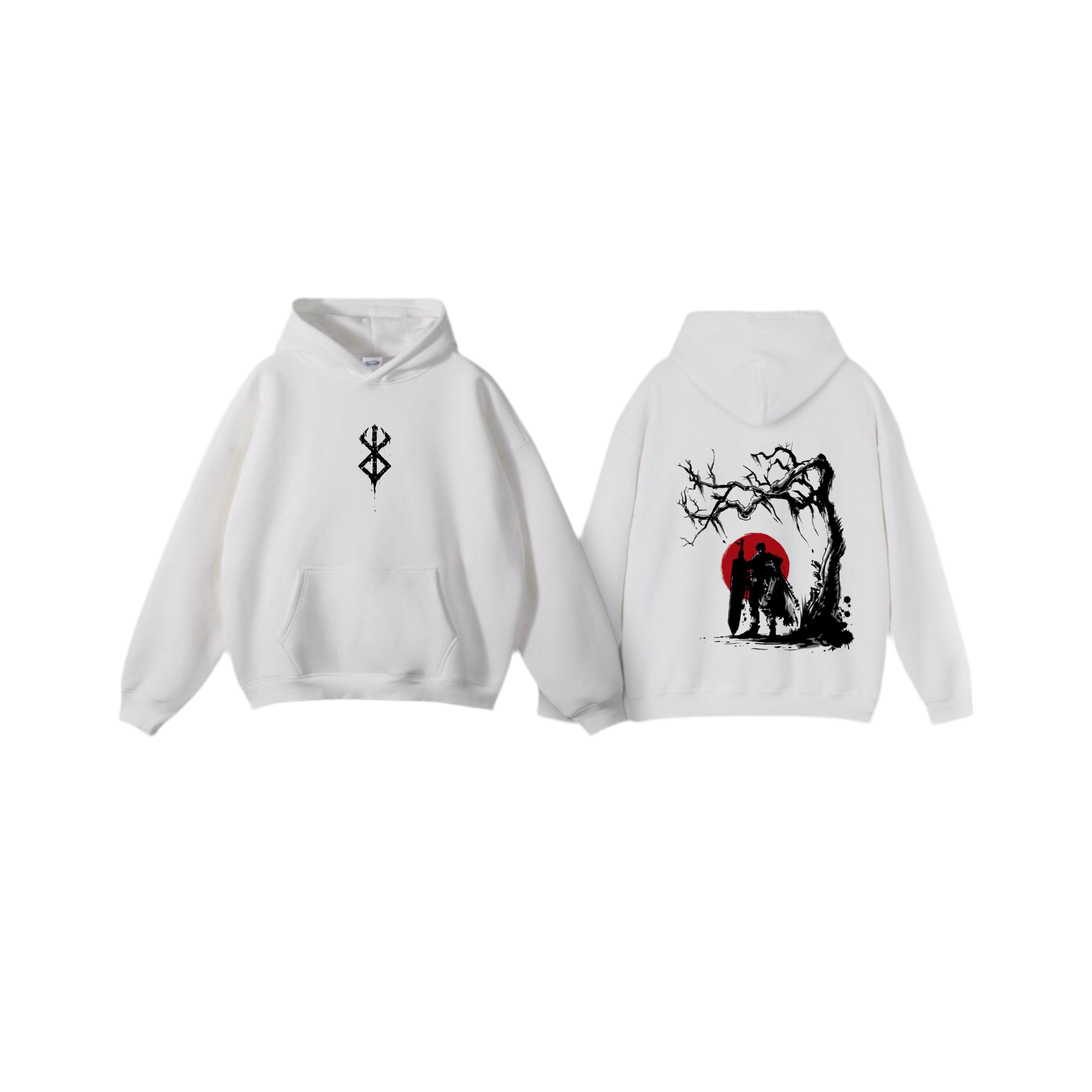 Berserk white hoodie v1