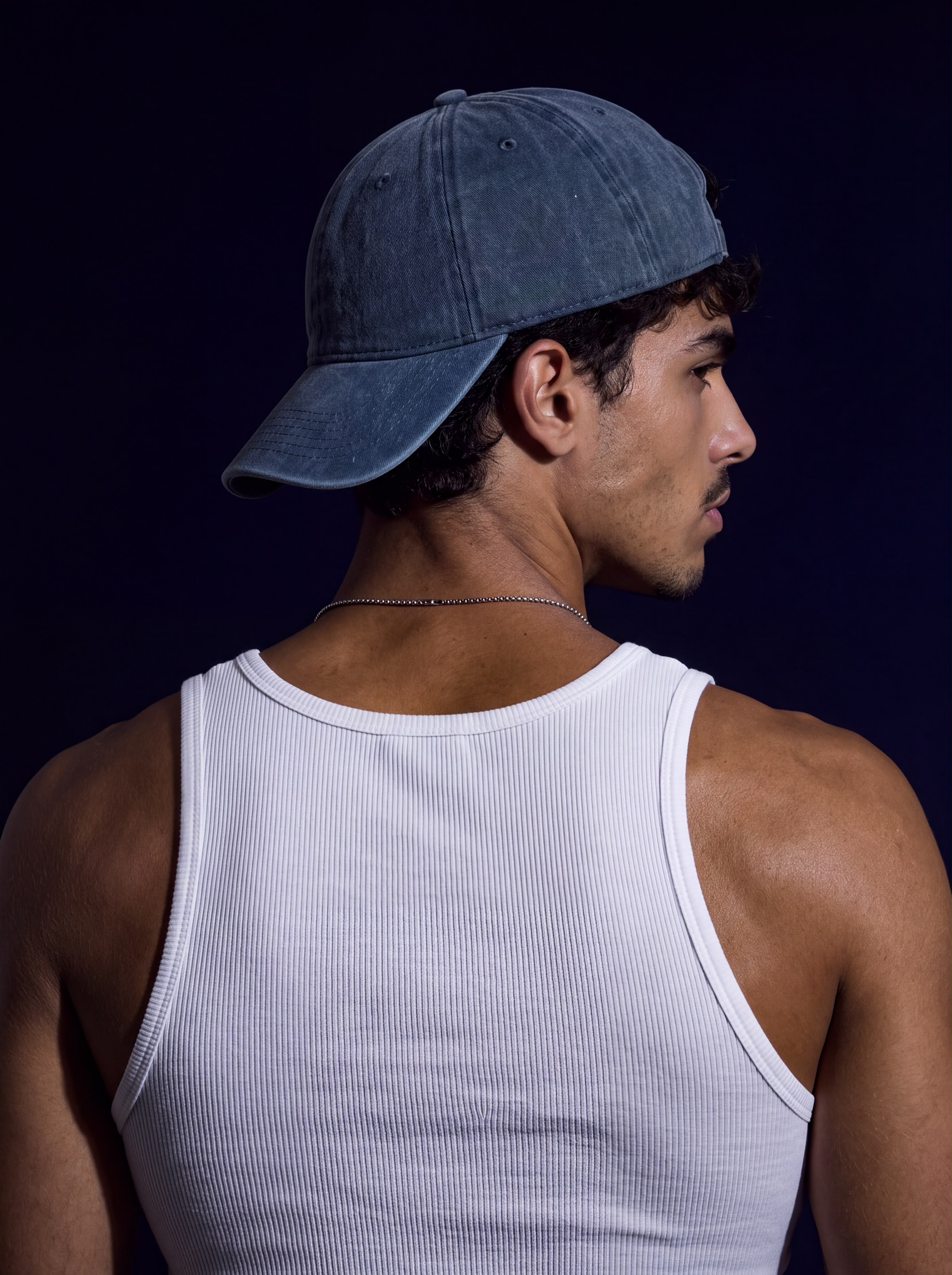 Cap blue washed