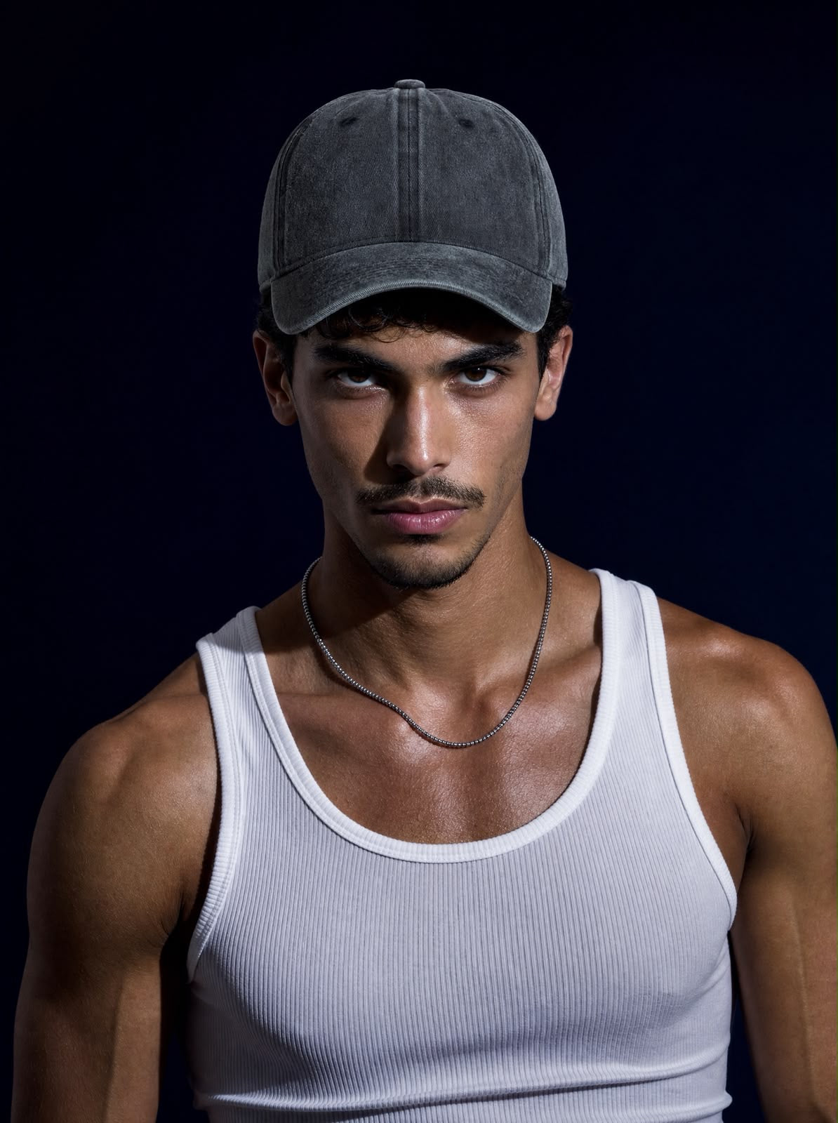 Cap black washed