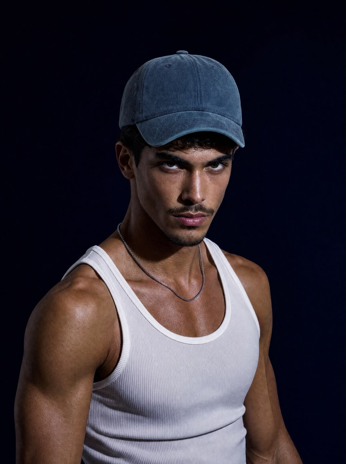 Cap blue washed