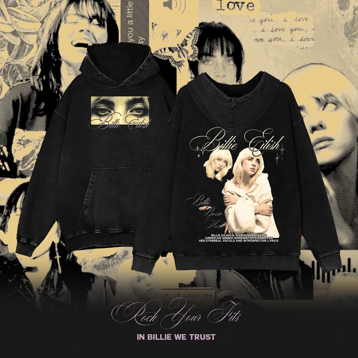 Billie eilish washed hoodie